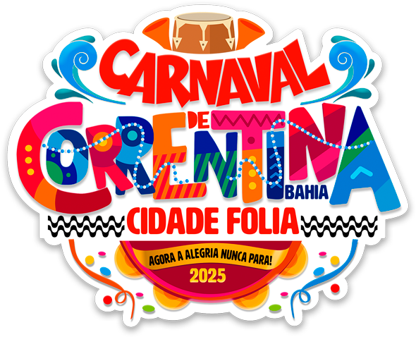 Logotipo do carnaval de Correntina 2025